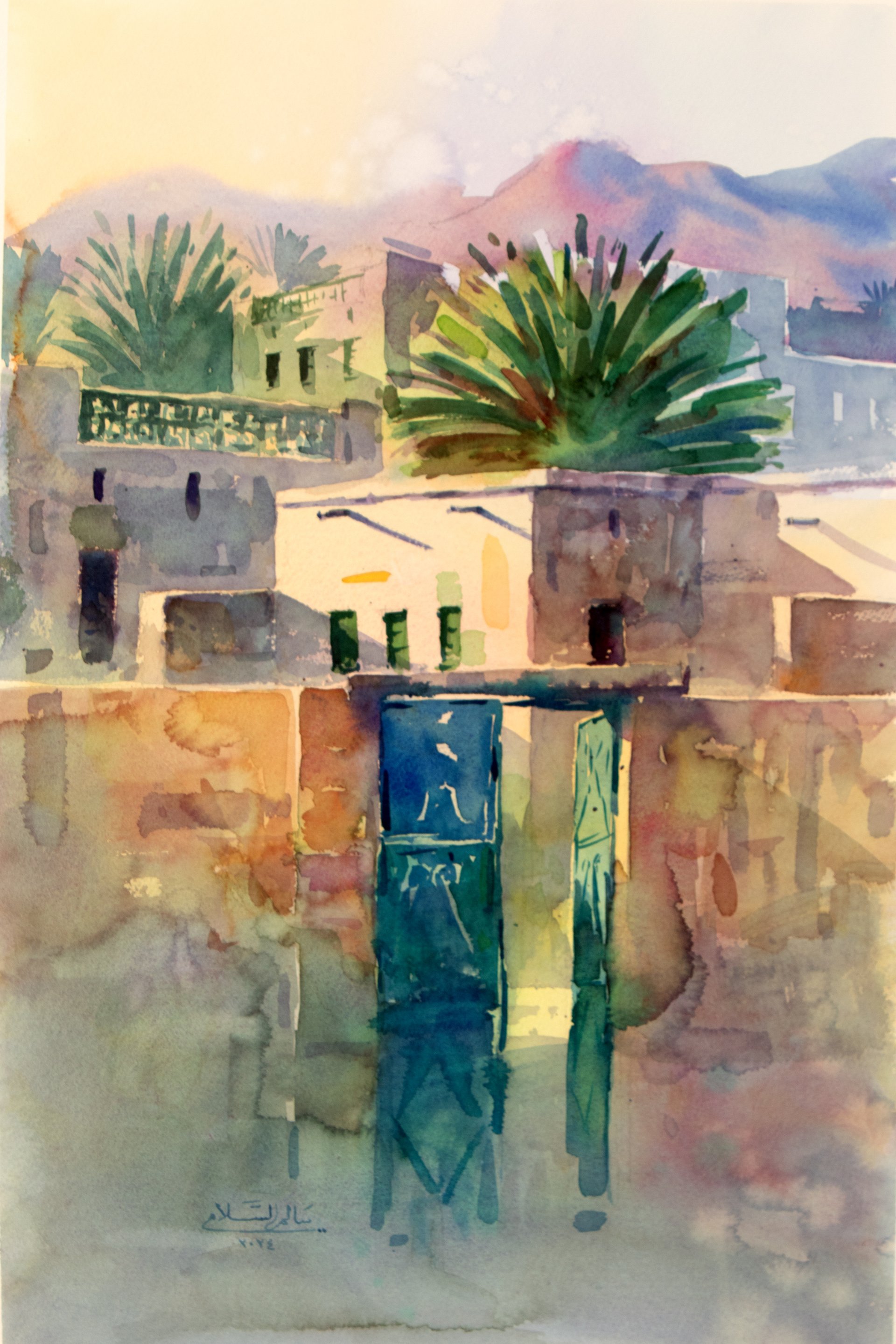 Watercolor Study VIII by Salim Al Salami