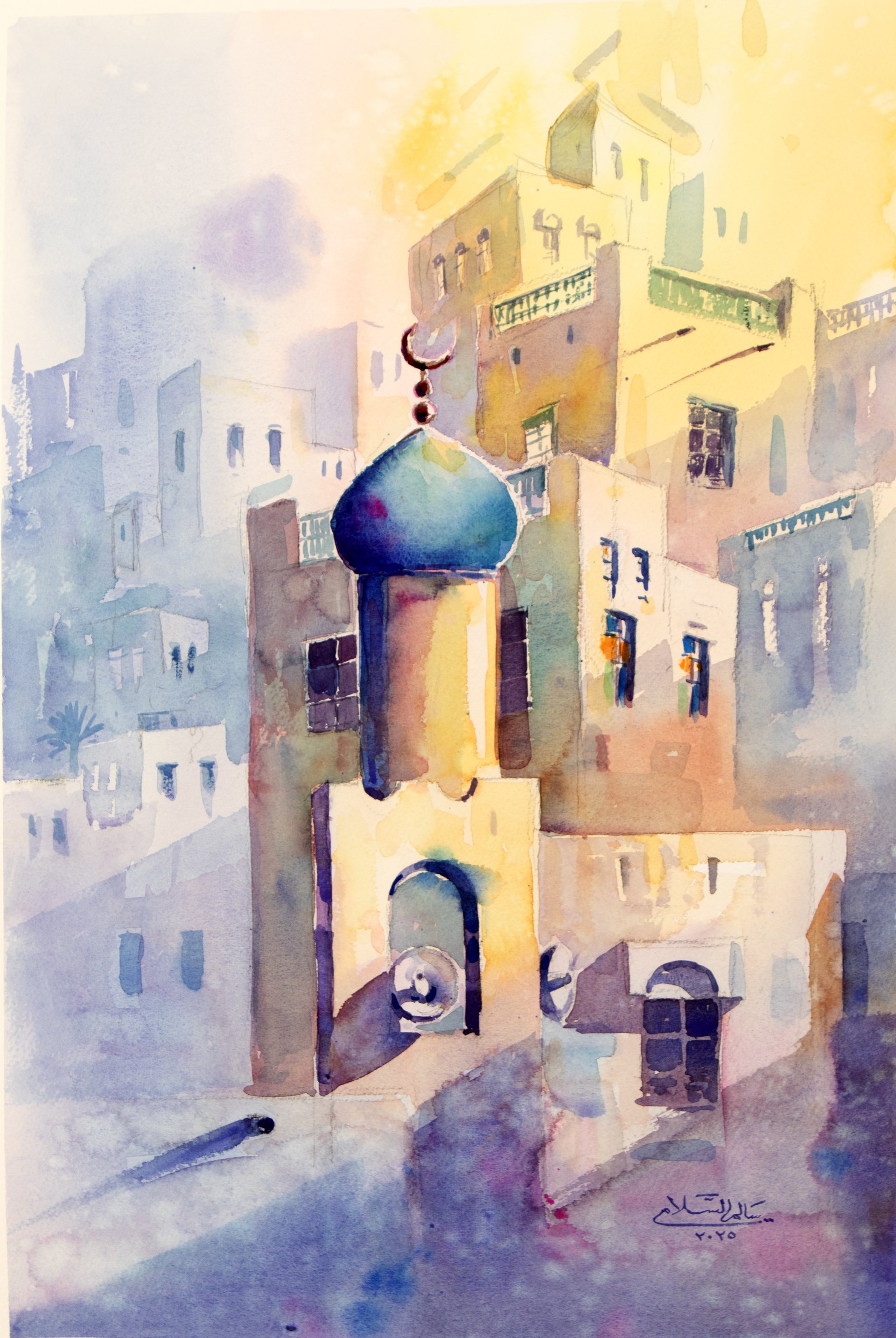 Watercolor Study X by Salim Al Salami