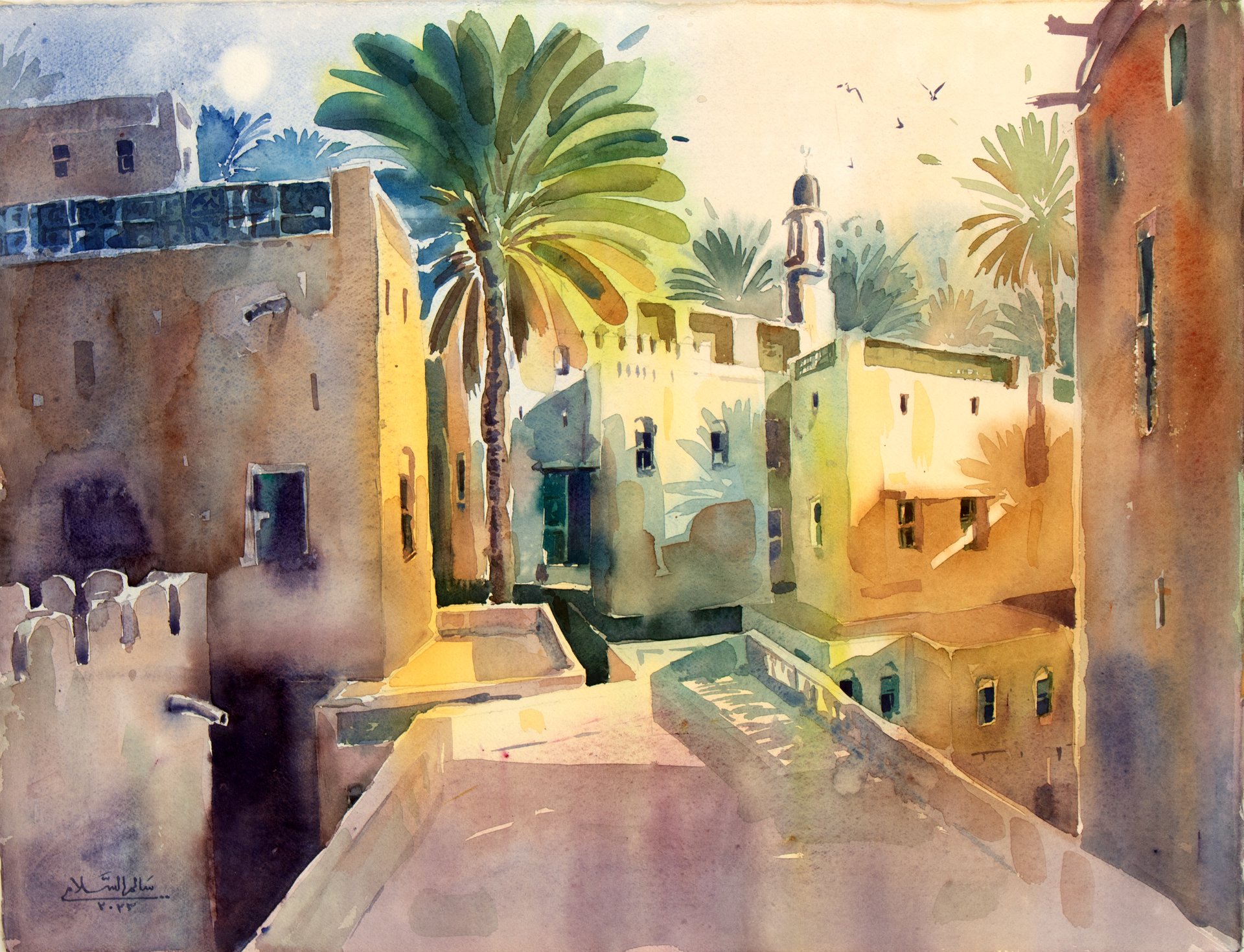 Watercolor Study XII by Salim Al Salami